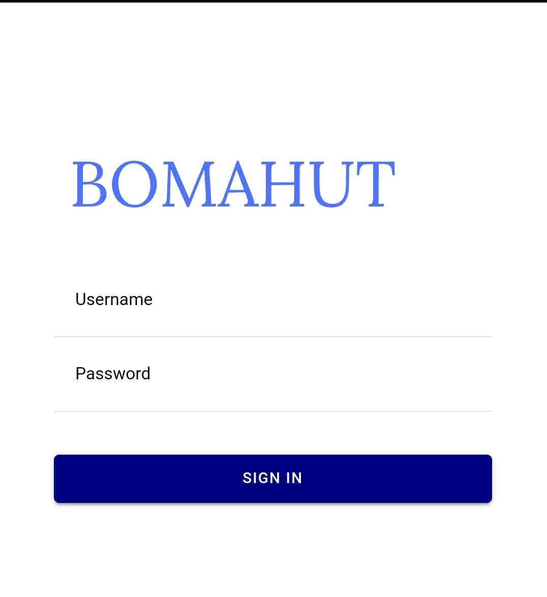 Bomahut login page